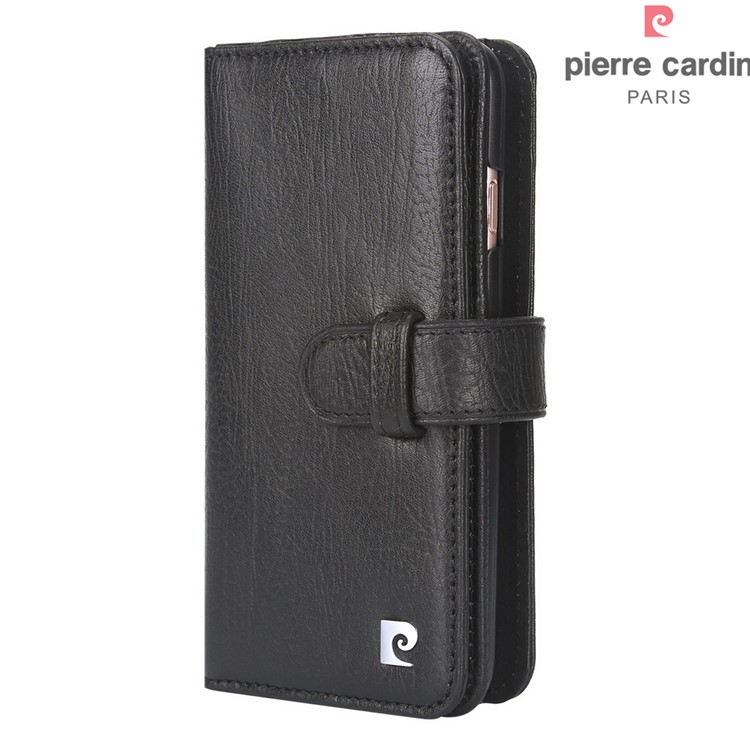 PIERRE CARDIN Чехол из натуральной кожи с 8 слотами для карт для iPhone 7 4.7 дюймов - черный-2