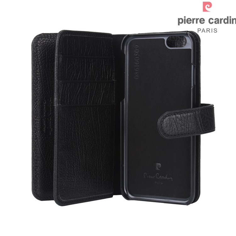 PIERRE CARDIN Чехол из натуральной кожи с 8 слотами для карт для iPhone 7 4.7 дюймов - черный-3