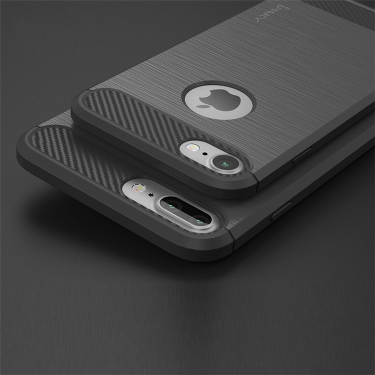 

IPAKY Brushed TPU Cover for iPhone 7 Plus with Carbon Fiber Decorated - Grey, iPhone 7 Plus 5.5 inch