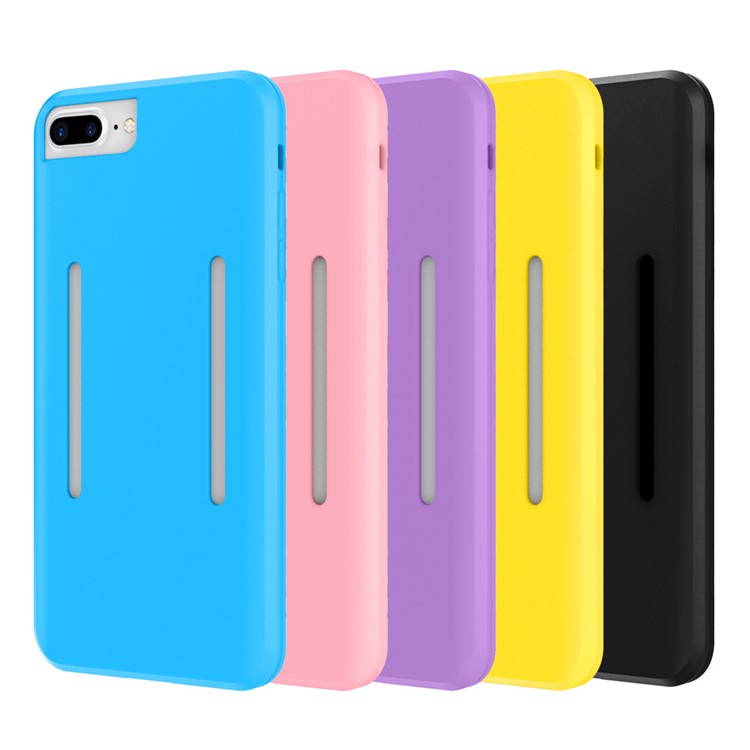 Silicone Gehäuse Schweiß-Beweis Sports Armband für iPhone 8 Plus / 7 Plus - Schwarz-13