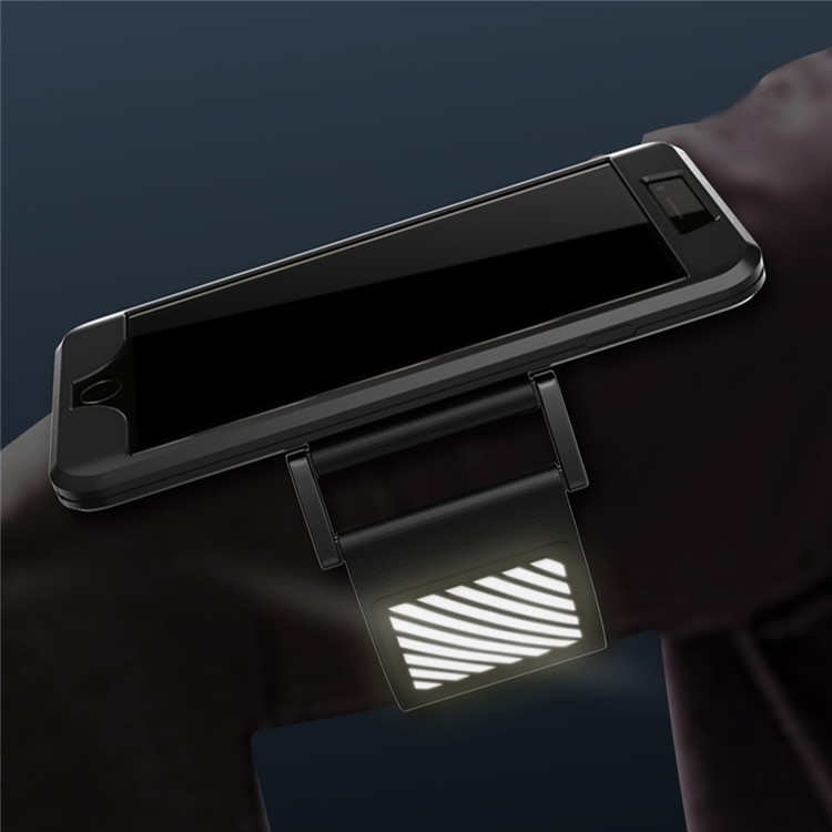 Silicone Gehäuse Schweiß-Beweis Sports Armband für iPhone 8 Plus / 7 Plus - Schwarz-5