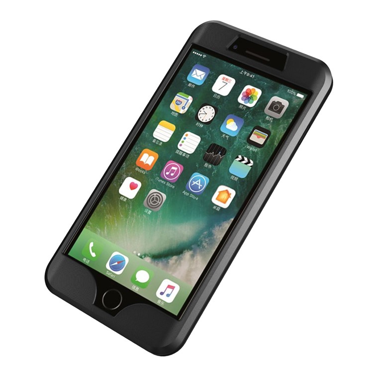 Silicone Gehäuse Schweiß-Beweis Sports Armband für iPhone 8 Plus / 7 Plus - Schwarz-6