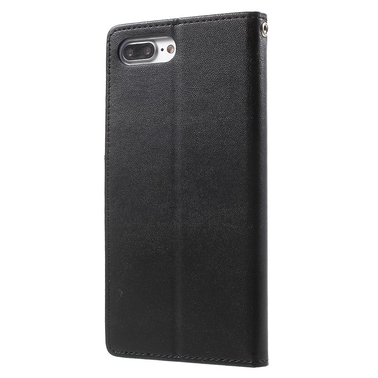 MERCURY GOOSPERY Bolsa de couro Bravo Diary Wallet para iPhone 8 Plus / 7 Plus - negro-2