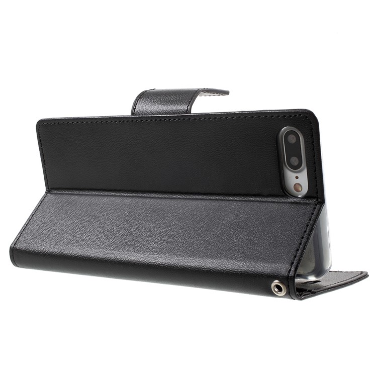 MERCURY GOOSPERY Bolsa de couro Bravo Diary Wallet para iPhone 8 Plus / 7 Plus - negro-4