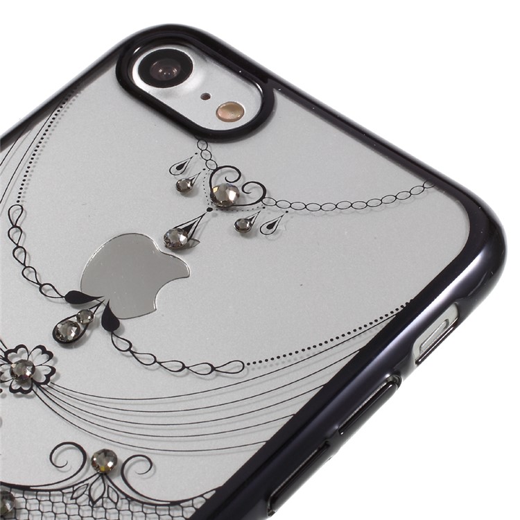 KAVARO Voile Authorised Swarovski Diamond Hard Plating Case for iPhone 7 - Butterfly Style / Black Edge-3