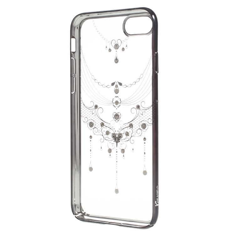 KAVARO Voile Authorised Swarovski Diamond Hard Plating Case for iPhone 7 - Butterfly Style / Black Edge-5