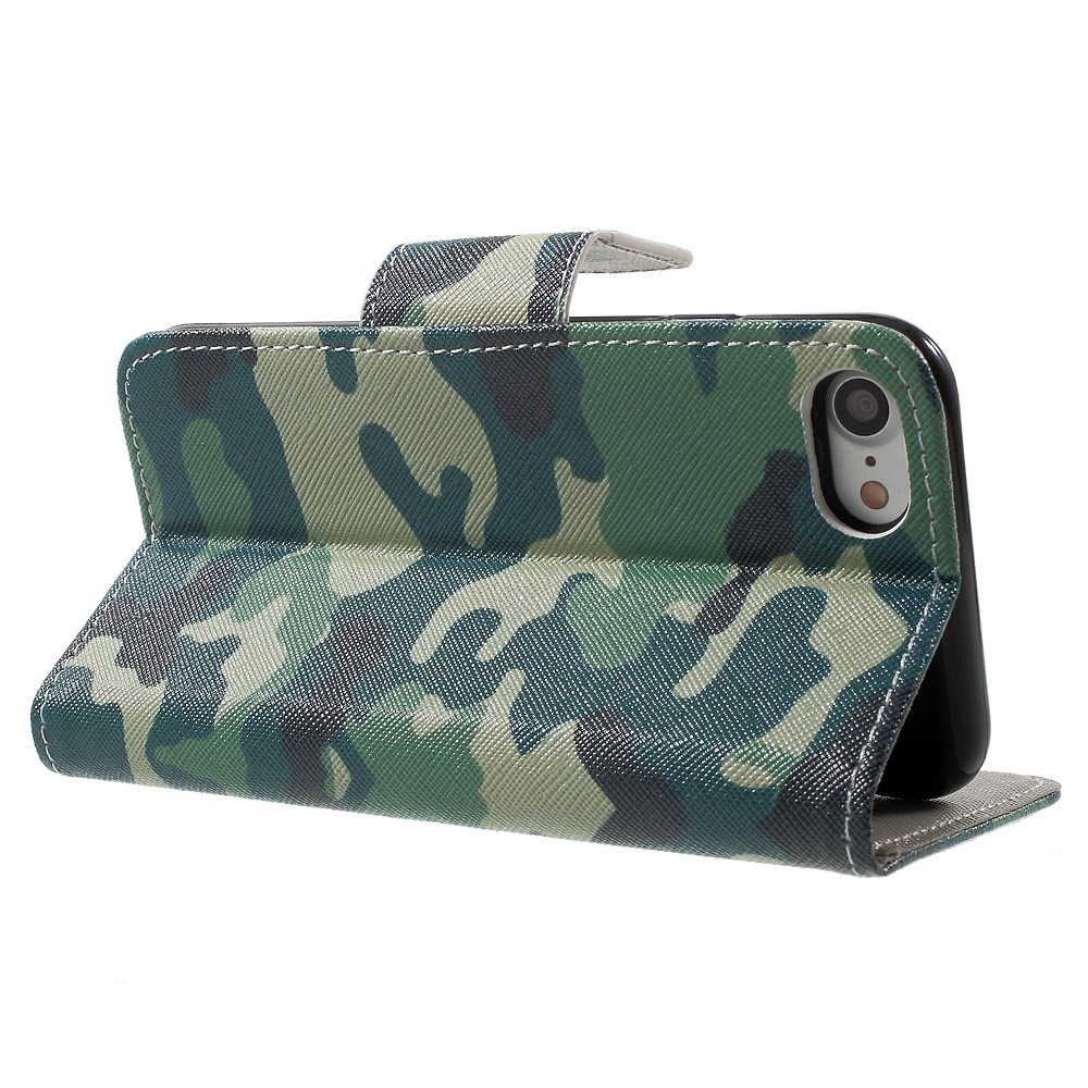 Padrão de impressão de couro Wallet Capa magnética para iPhone 8 / 7 4.7 inch - camuflagem padrão-4