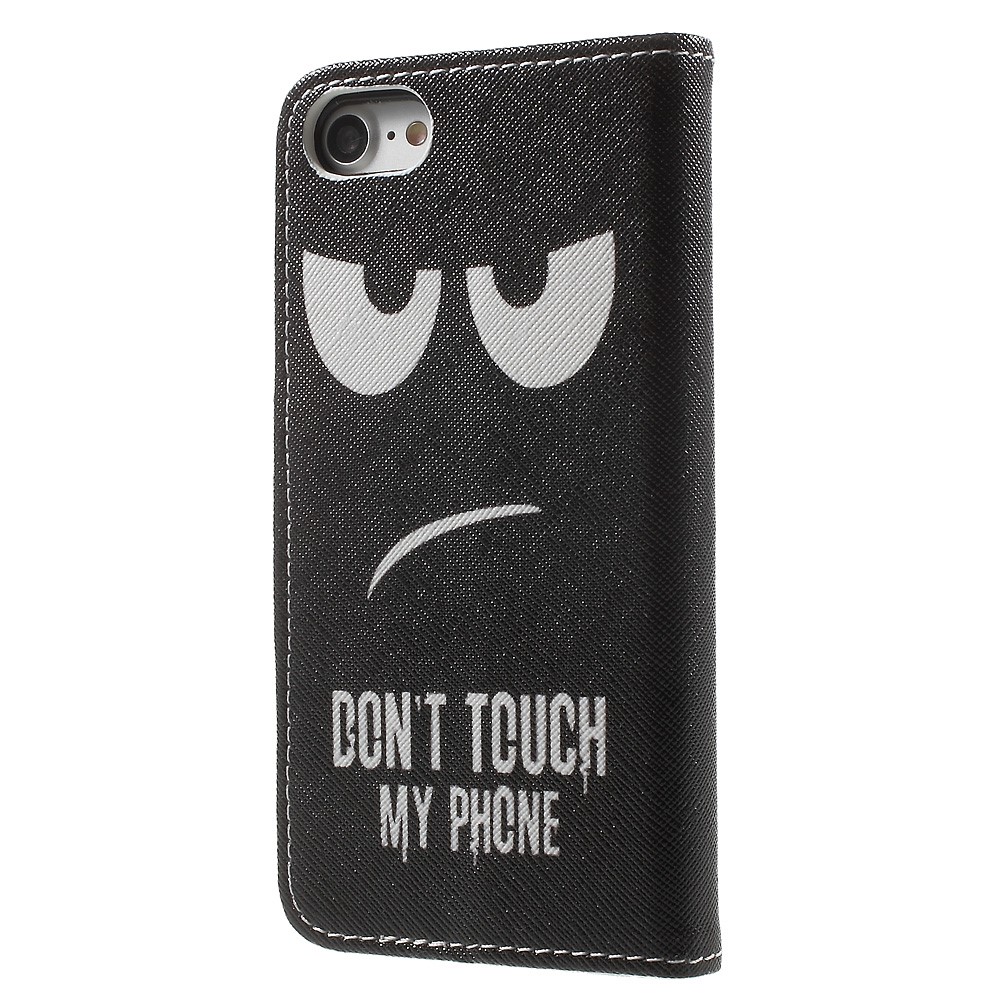 Impression de motifs en cuir Portefeuille Folio Housse pour iPhone 8 / 7 4.7 inch - Ne touche pas mon téléphone-2