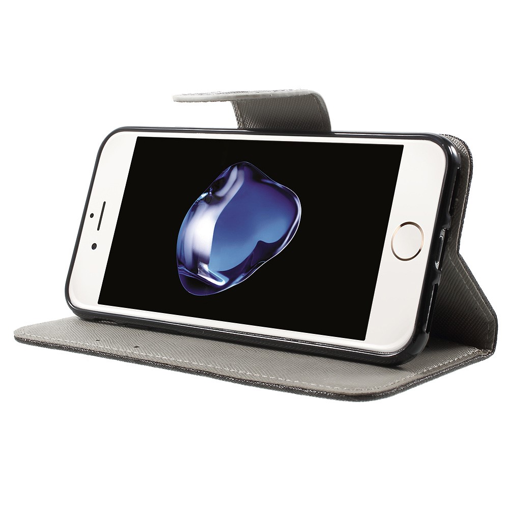 Impression de motifs en cuir Portefeuille Folio Housse pour iPhone 8 / 7 4.7 inch - Ne touche pas mon téléphone-3