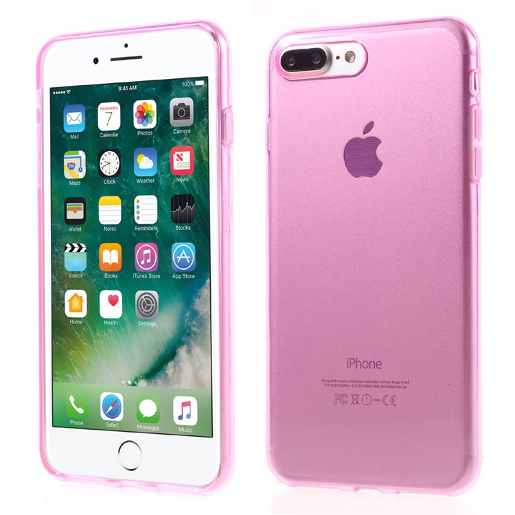 

Clear Anti-watermark TPU Back Phone Case for iPhone 8 Plus / 7 Plus - Rose