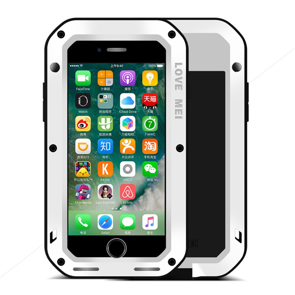 LOVE MEI Housse antidéflagrante antidéflagrante antidéflagrante pour iPhone 8/7 4.7 pouces - blanc-1