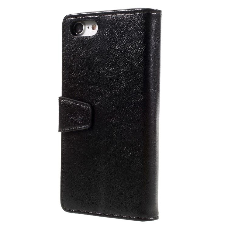 Crazy Horse Wallet Leather Stand Case for iPhone 7 4.7 inch - Black-1