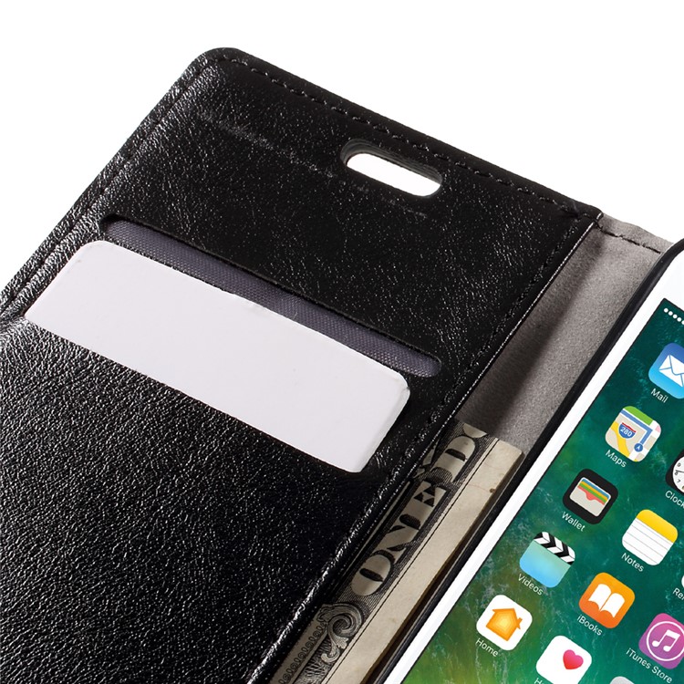 Crazy Horse Wallet Leather Stand Case for iPhone 7 4.7 inch - Black-1