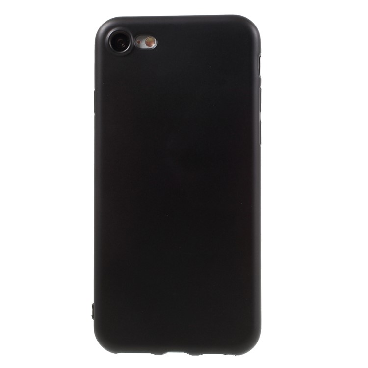 Delicate Touch Rubberized Electroplating TPU Case for iPhone 7 4.7 inch - Black-1