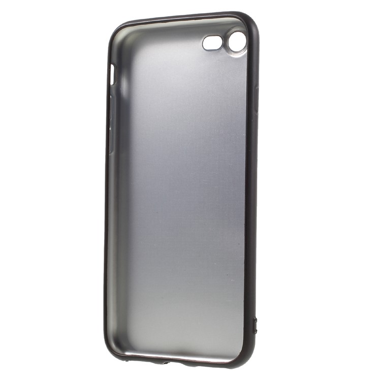Delicate Touch Rubberized Electroplating TPU Case for iPhone 7 4.7 inch - Black-1