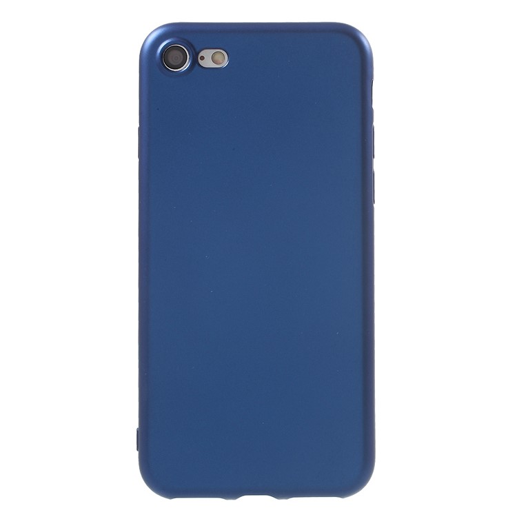 Delicate Touch Rubberized Plating TPU Case for iPhone 7 4.7 inch - Blue-2