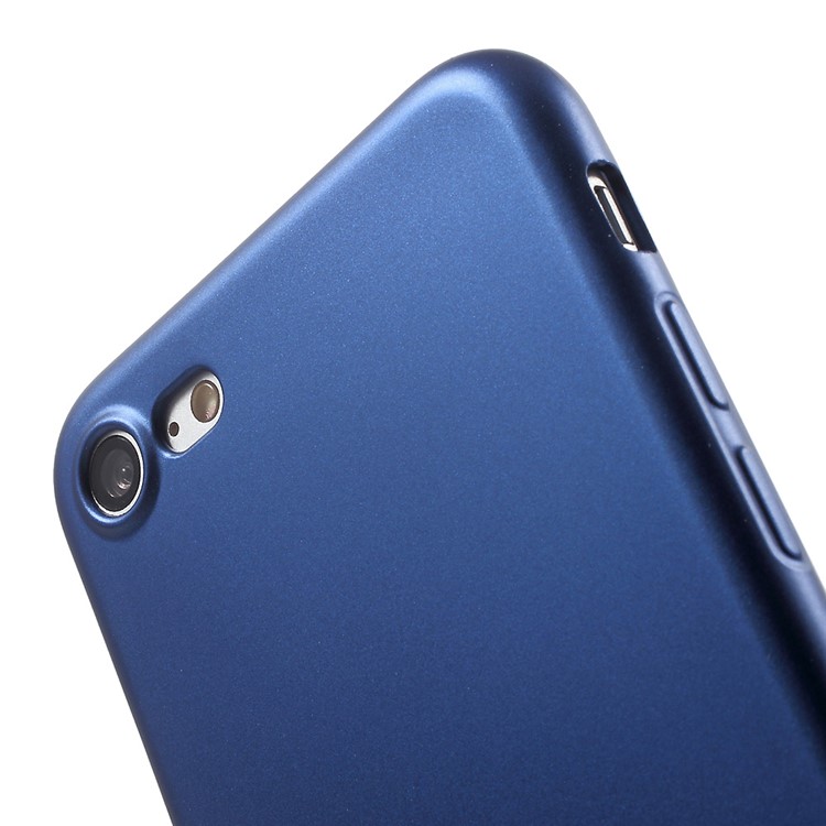 Delicate Touch Rubberized Plating TPU Case for iPhone 7 4.7 inch - Blue-5