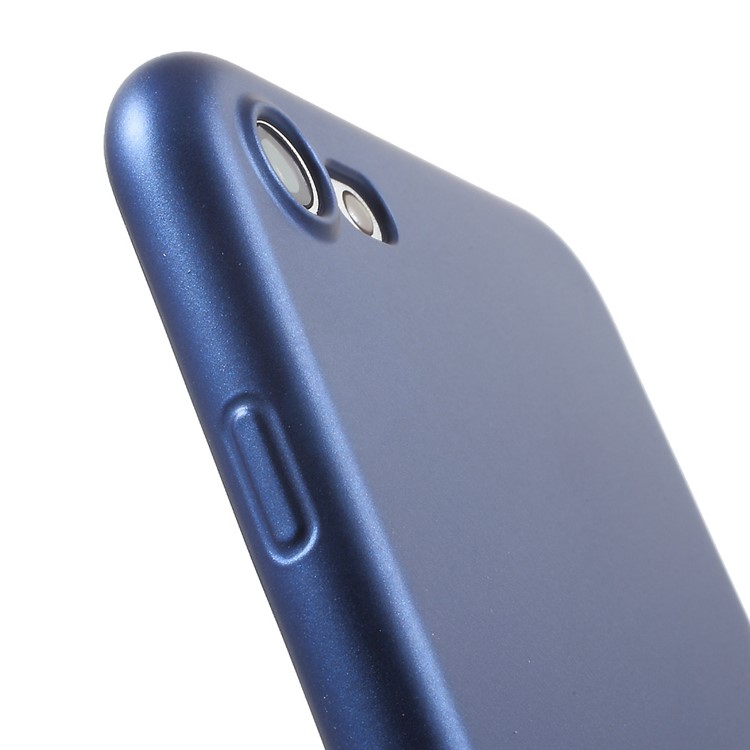 Delicate Touch Rubberized Plating TPU Case for iPhone 7 4.7 inch - Blue-6