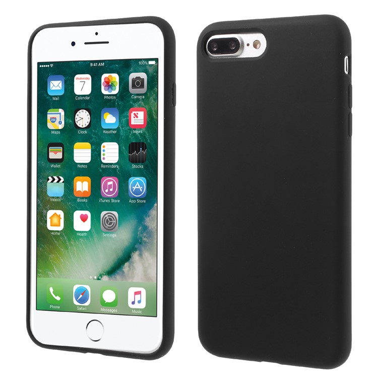 COTEETCI Element Series Rubberized Silicone PC Hybrid Case for iPhone 7 Plus - Black-1