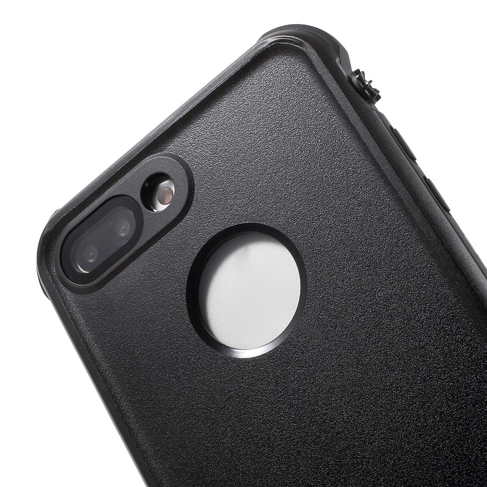 Redpepper PC + TPU Propertemente Caso Para Iphone 8 Plus / 7 Plus IP68 Subaquática Tampa à Prova de Poeira Selada - Preto