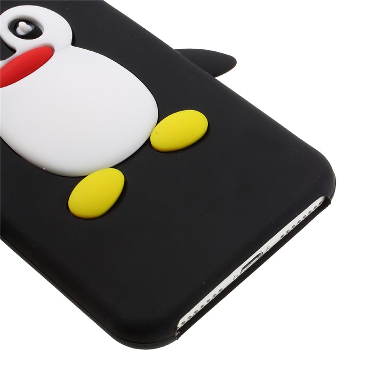 3D Penguin Silicone Phone Case for iPhone 7 Plus - Black-1