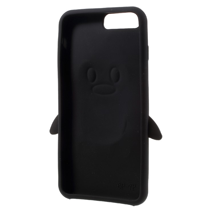 3D Penguin Silicone Phone Case for iPhone 7 Plus - Black-1