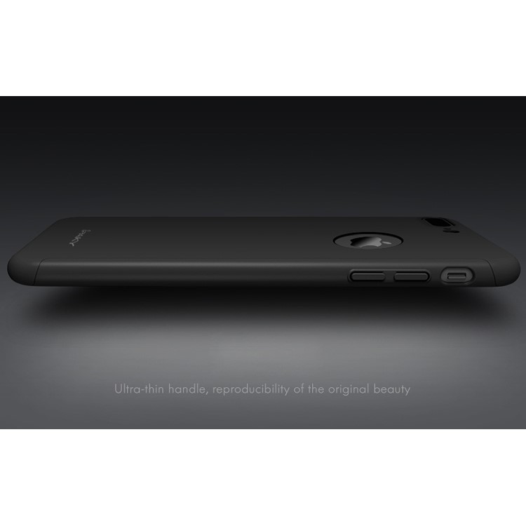 IPAKY Matte Full Protection PC Hard Cover + Screen Protector for iPhone 7 Plus - Black-4