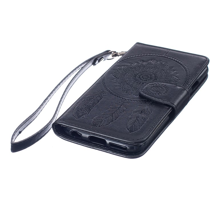 Imprint Dream Catcher Leather Wallet Case for iPhone 6s 6 - Black-1