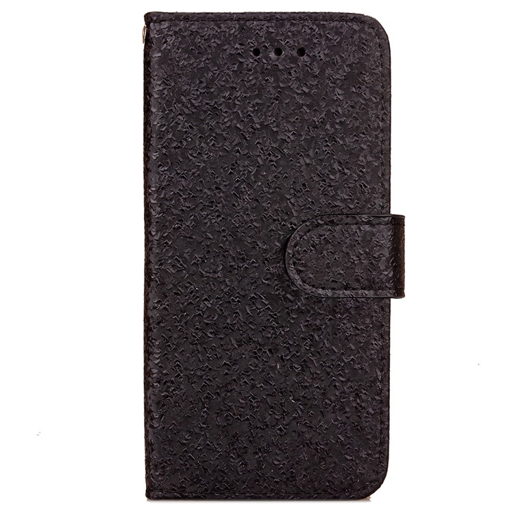 Texture Leather Wallet Stand Protective Cover for iPhone 7 4.7 inch - Black-1