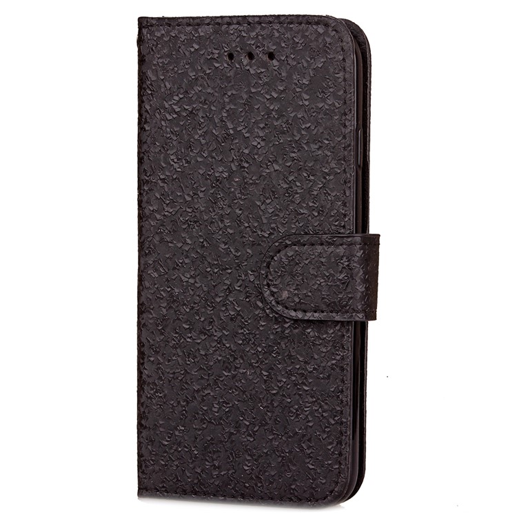 Texture Leather Wallet Stand Protective Cover for iPhone 7 4.7 inch - Black-1