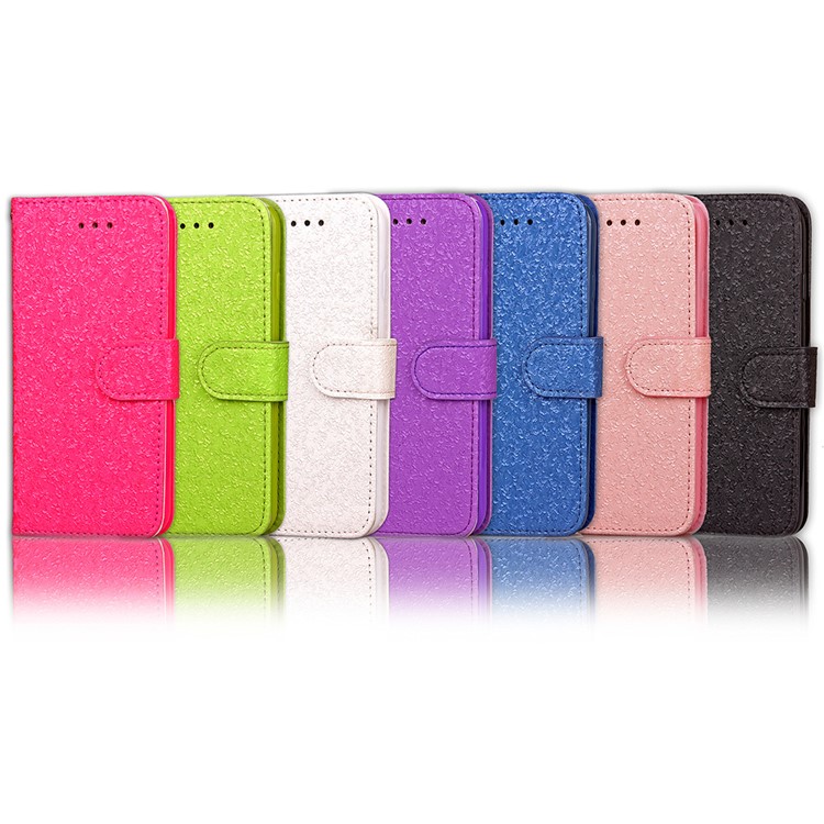 Texture Leather Wallet Stand Protective Cover for iPhone 7 4.7 inch - Black-1