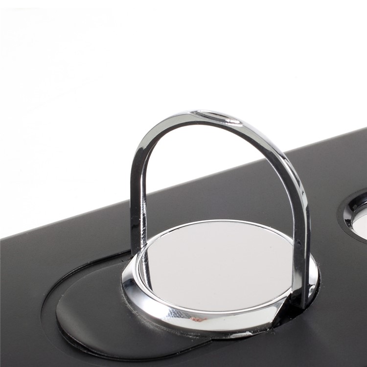 For iPhone 7 Plus Hybrid PC + TPU Phone Case with 360 Degree Rotation Metal Ring Kickstand - Black-8