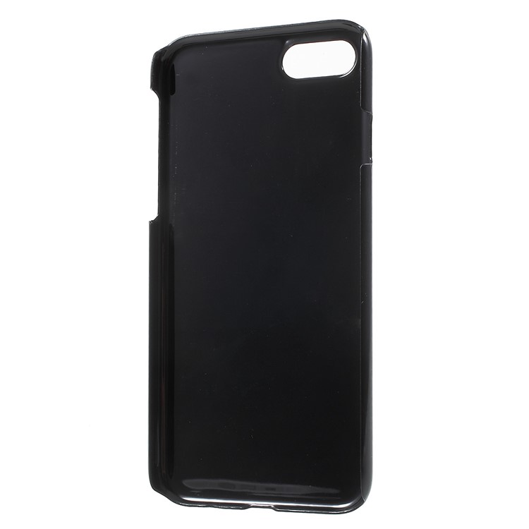 Glossy Metal Coated PC Hard Case Cover for iPhone 7 - White Dots / Black Background-5