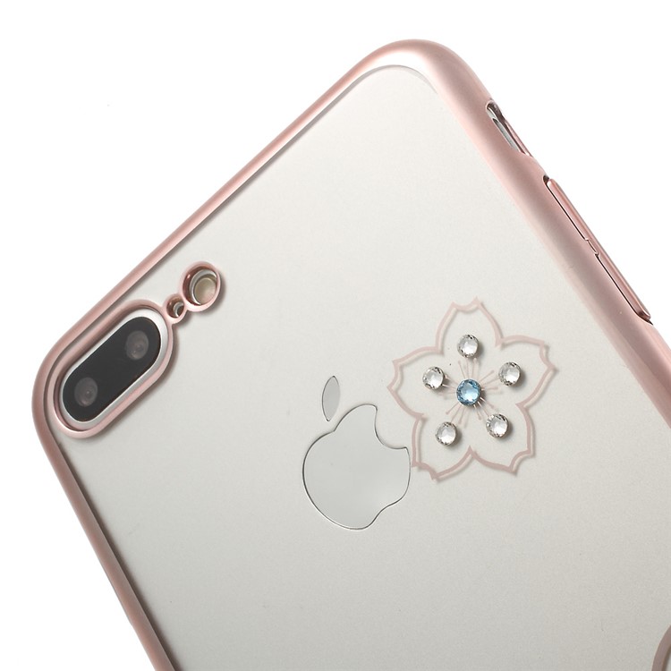 X-FITTED Diamond Blossom Hard PC Case for iPhone 7 Plus - Rose Gold-3