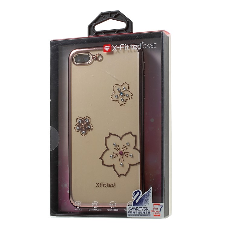 X-FITTED Diamond Blossom Hard PC Case for iPhone 7 Plus - Rose Gold-7