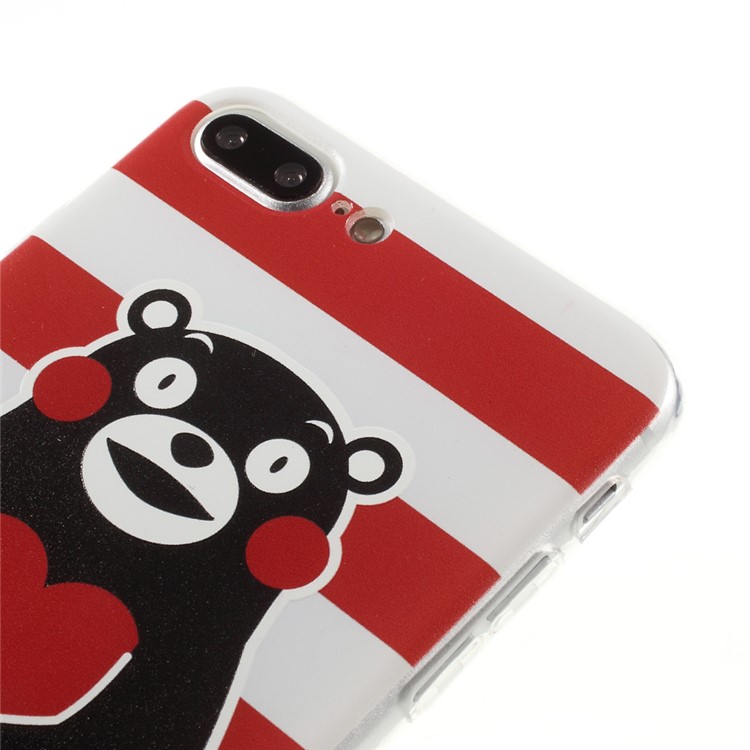 MEKICULTURE Kumamon Bear TPU Soft Case for iPhone 7 Plus 5.5 - White / Red-4