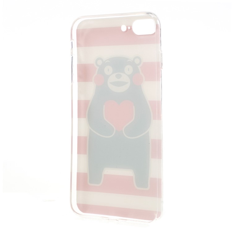 MEKICULTURE Kumamon Bear TPU Soft Case for iPhone 7 Plus 5.5 - White / Red-6