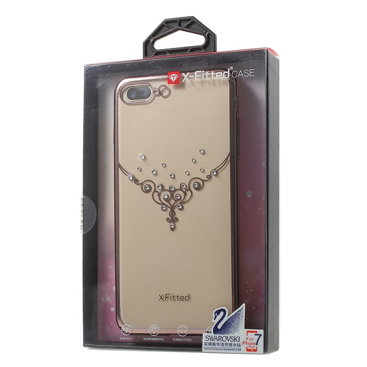 X-FITTED Pendant Rhinestone Hard Case for iPhone 7 Plus - Rose Gold-7