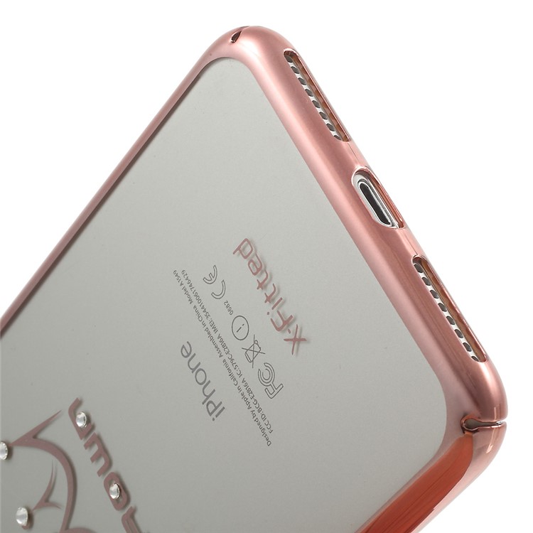X-FITTED Crown Plastic Hard Case for iPhone 7 Plus Diamond Decorated - Rose Gold-6