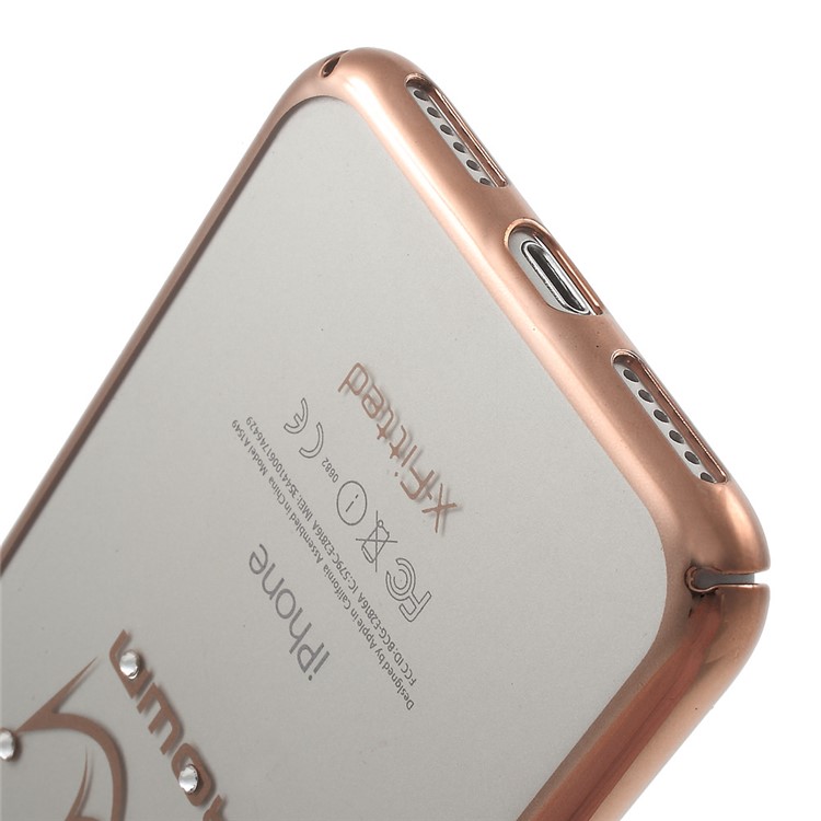 X-FITTED Crown Licensed Swarovski Diamond Hard PC Case for iPhone 7 4.7 - Rose Gold-6
