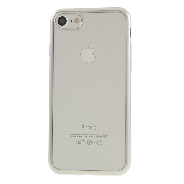 Electroplating Edge Soft TPU Case for iPhone 7 4.7 - Silver-1
