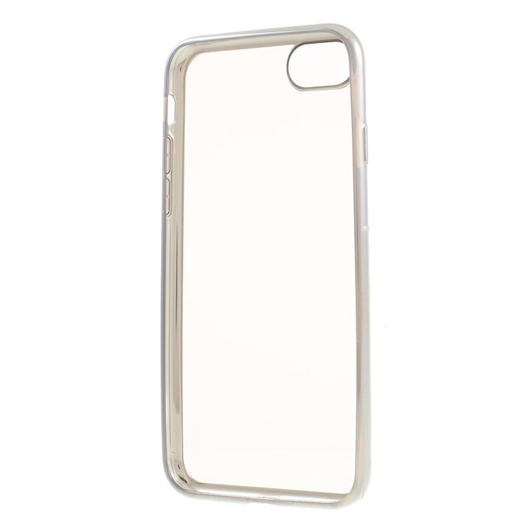 Electroplating Edge Soft TPU Case for iPhone 7 4.7 - Silver-1