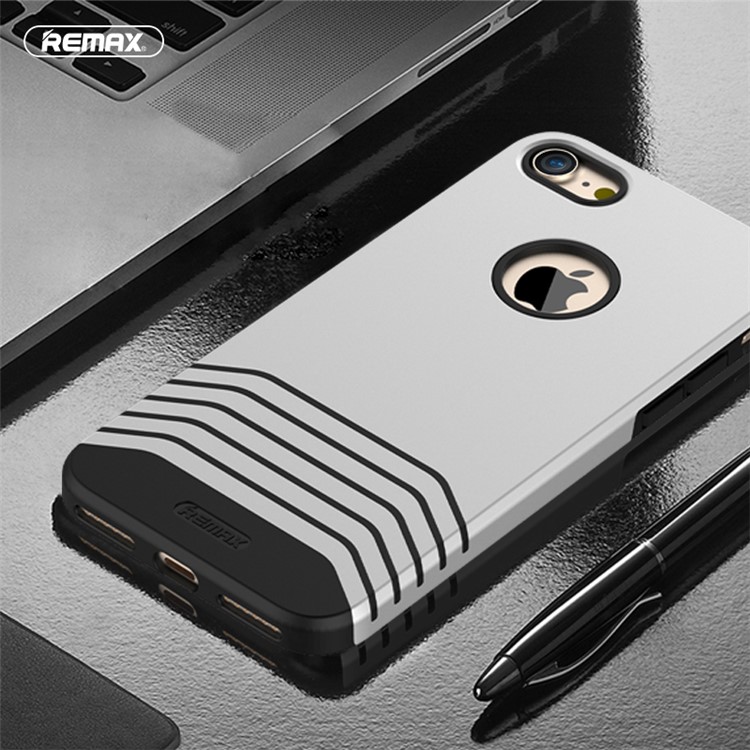 REMAX Hybrid PC + TPU Shield Phone Case for iPhone 7 - Silver-1