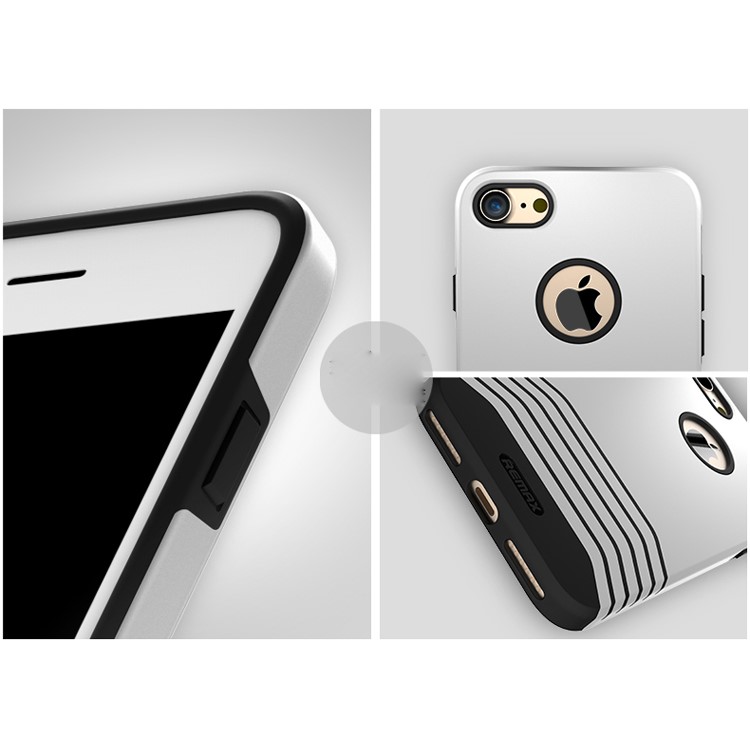 REMAX Hybrid PC + TPU Shield Phone Case for iPhone 7 - Silver-1