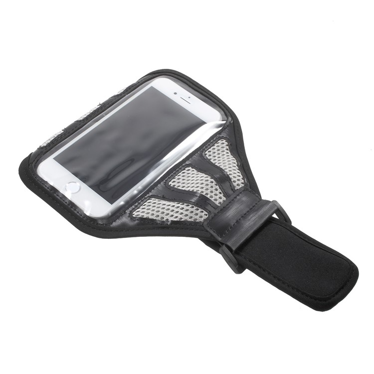 Mesh Gym Workout Armband Pouch for iPhone 7 6s 6 4.7 inch - White-3