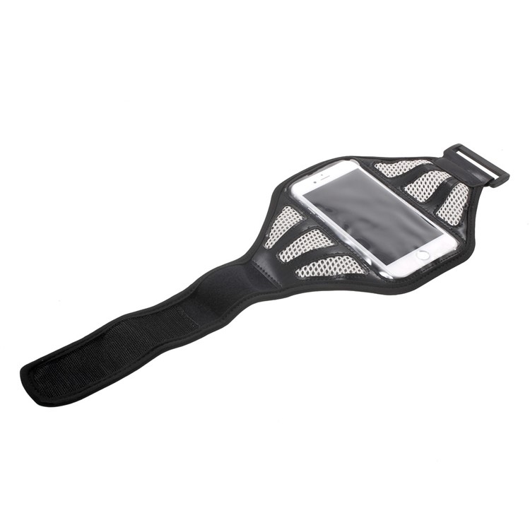 Mesh Gym Workout Armband Pouch for iPhone 7 6s 6 4.7 inch - White-5