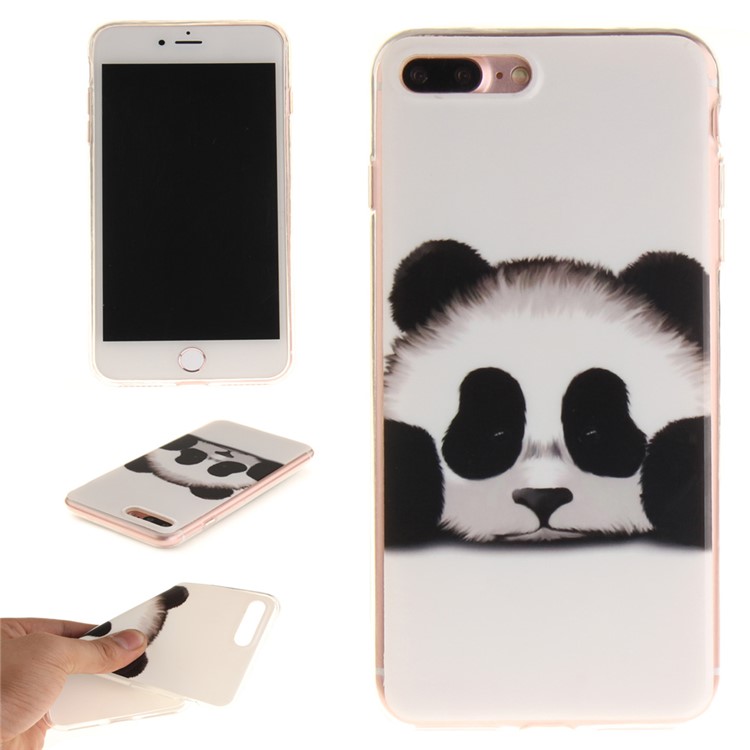 TPU IMD Patterned Gel Skin Cover for iPhone 7 Plus 5.5 inch - Panda-1