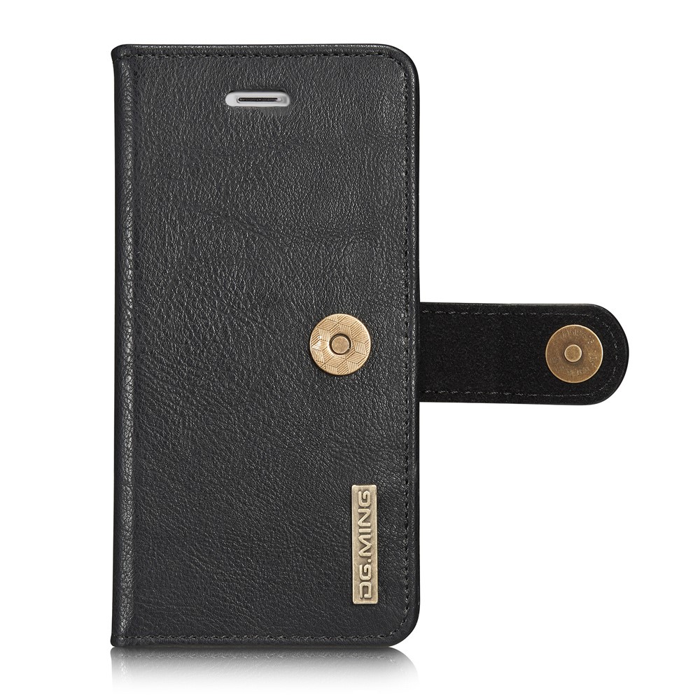 dg. MING Split Leather Wallet Cover com Destacável PC Back Shell para iPhone 7 4.7 - negro-9