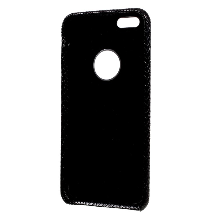VORSON for iPhone 6S 6 Woven Pattern Leather Coated Hard Case - Black-5