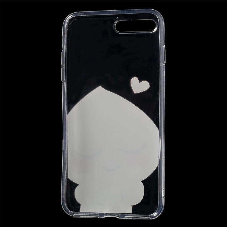 Cartoon Pattern TPU Case for iPhone 7 Plus - Peach-4